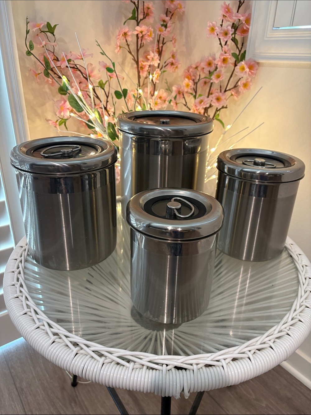 Kirkland Signature 4-Piece Airtight Kitchen Canister Set Made in Brazil